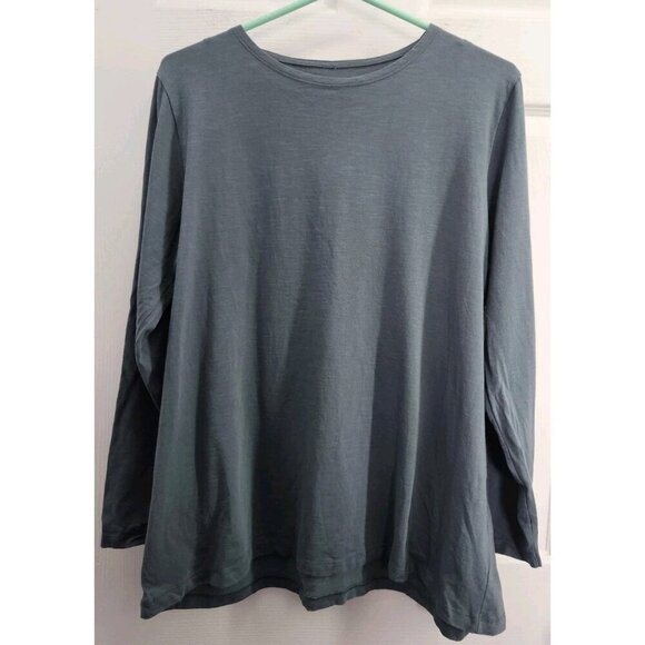 gudrun sjoden Tops - Gudrun Sjoden T Shirt Womens Large Gray Long Sleeve Organic Cotton Crew Neck